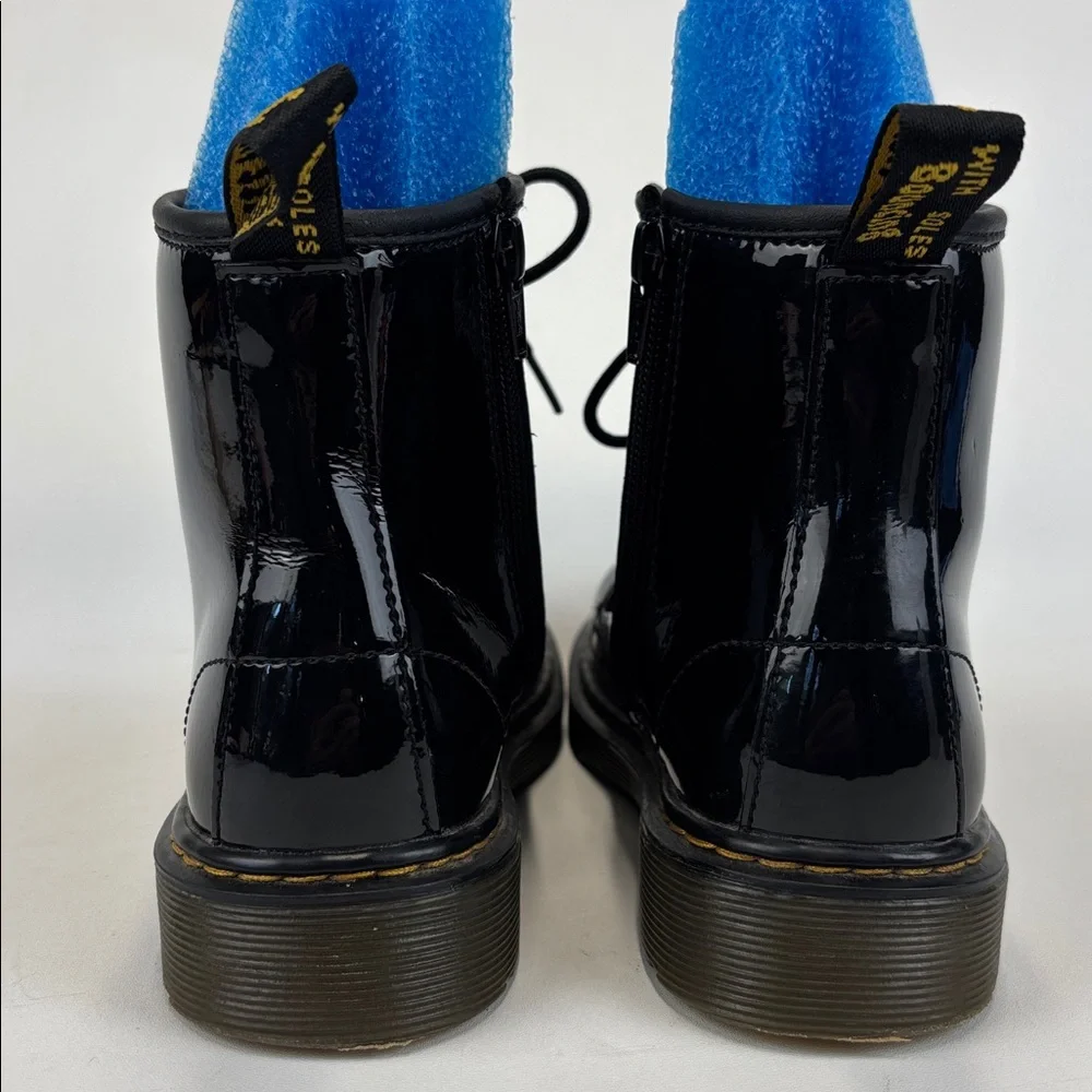 DR MARTENS 1460 8-Eye Patent Boot Black Kids Size 2